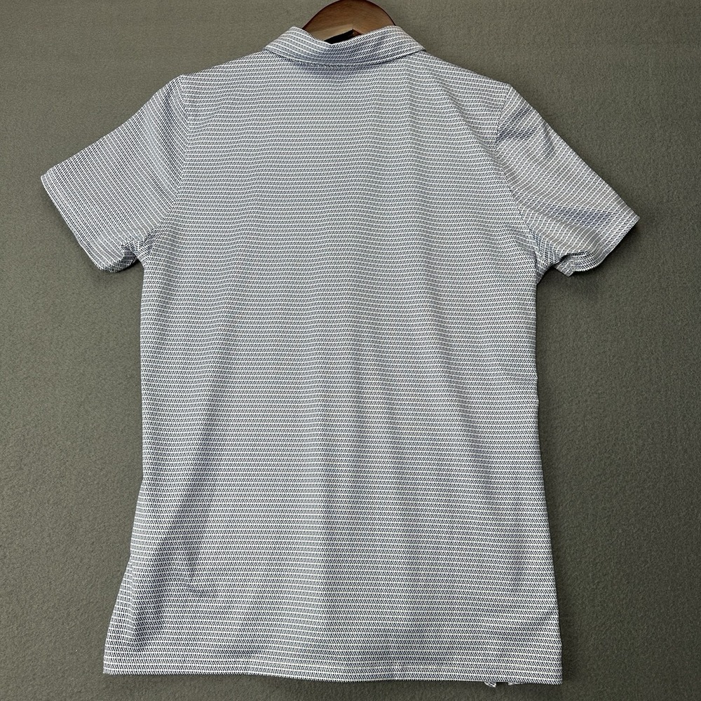 Vineyard Vines Polo Shirt Womens Medium Blue Geometric Performance Golf Stretch - Picture 7 of 8